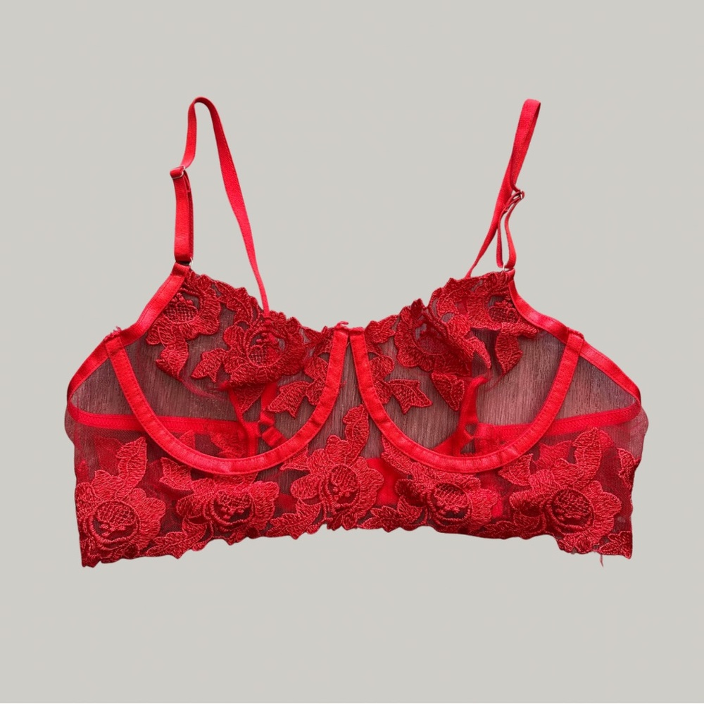 EUC Floral Lace Underwire Bra